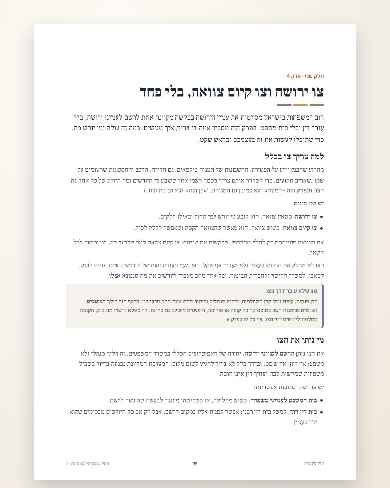 מתנה 1 · צו ירושה בלי פחד